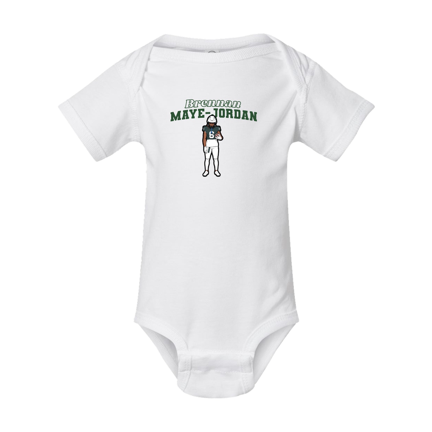 Baby Onesie — Name Arch in White