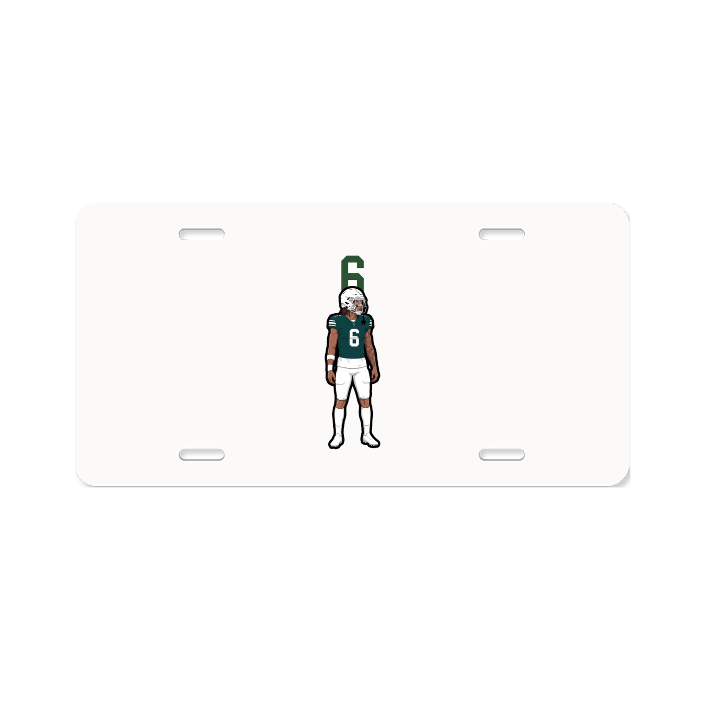 License Plate — Number Top in Classic
