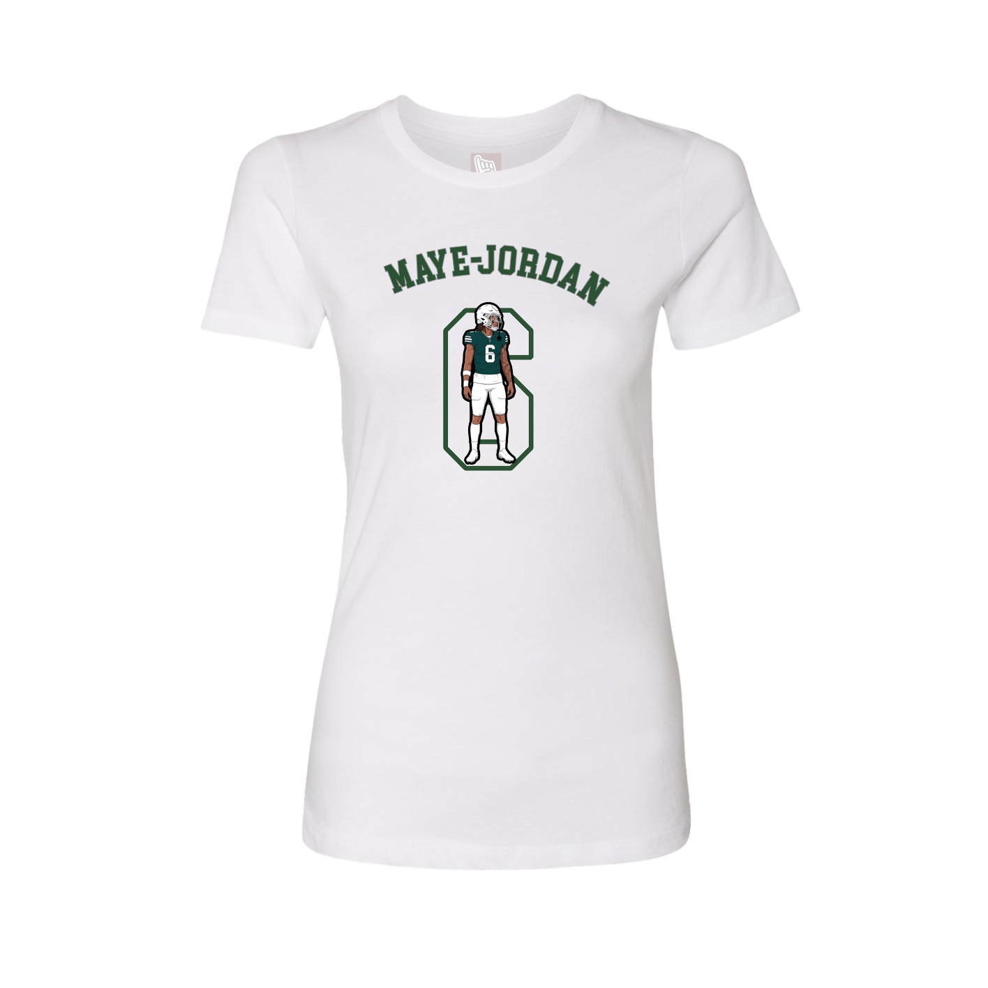 Fitted Women's Tee — Shirsey Arch in White