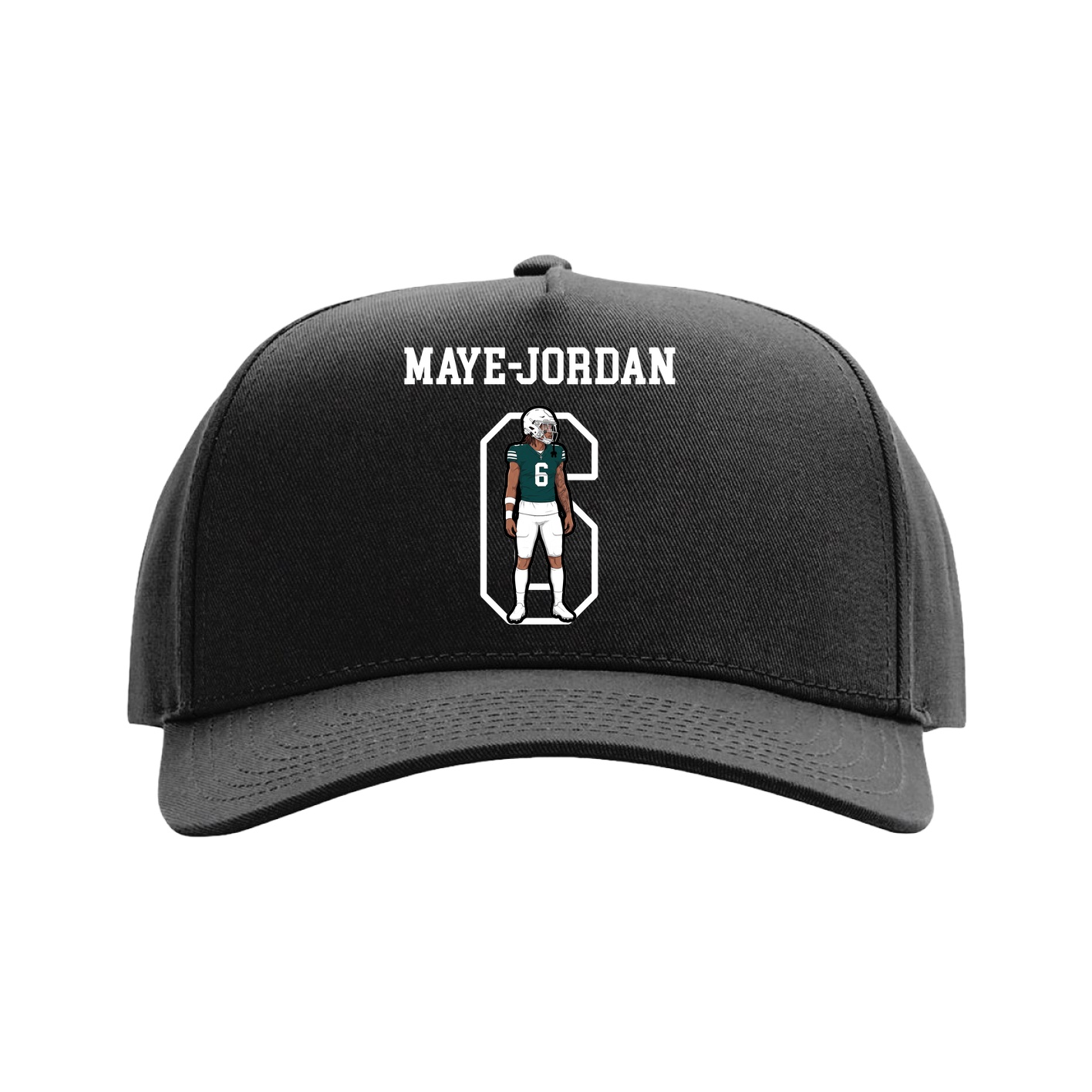 Full Fabric Five-Panel Champ Cap — Shirsey in Black