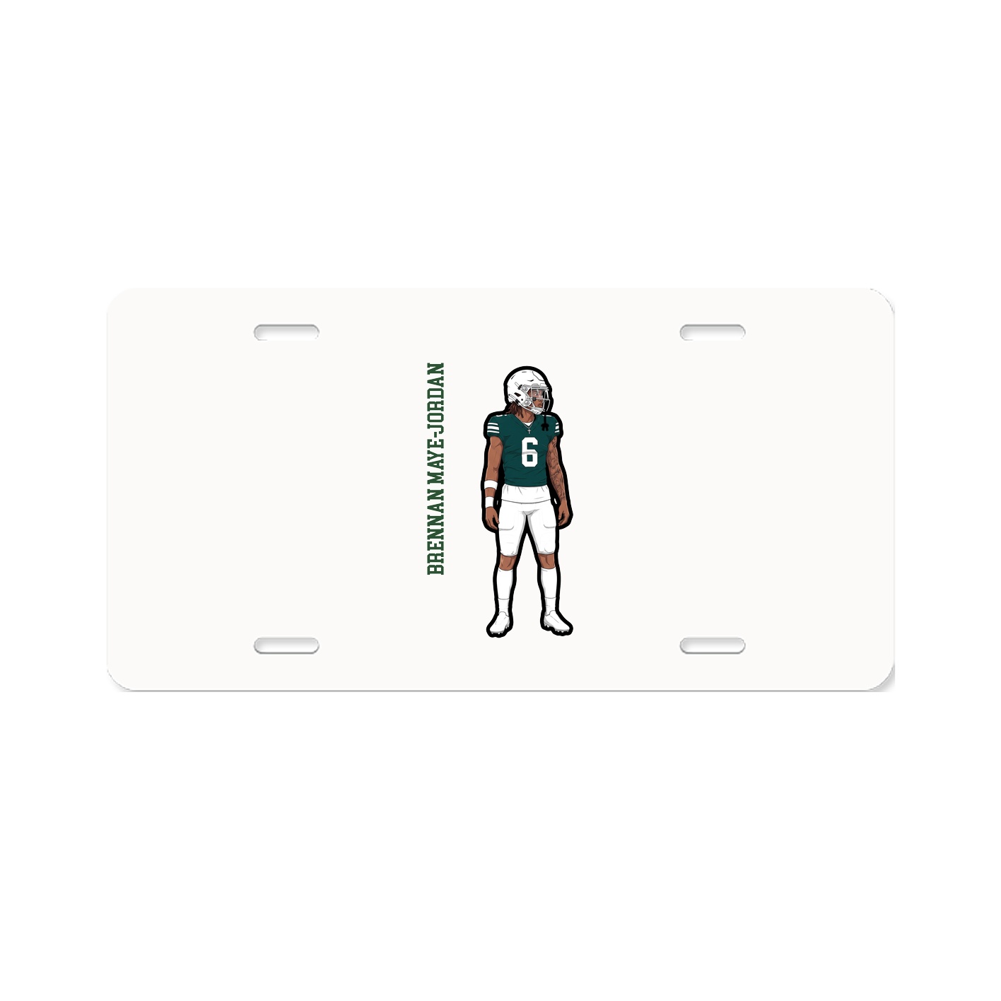 License Plate — Name Vertical in Classic
