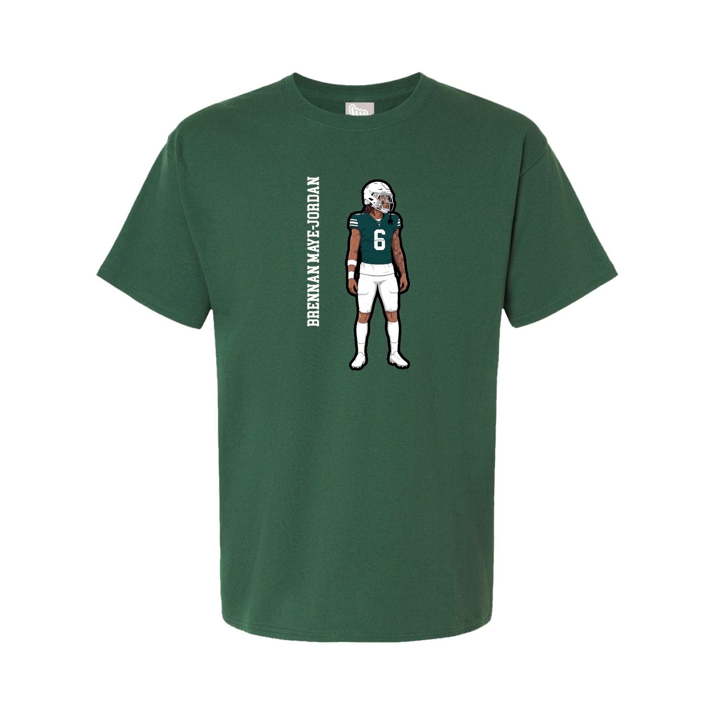 Youth Tee — Name Vertical in Green