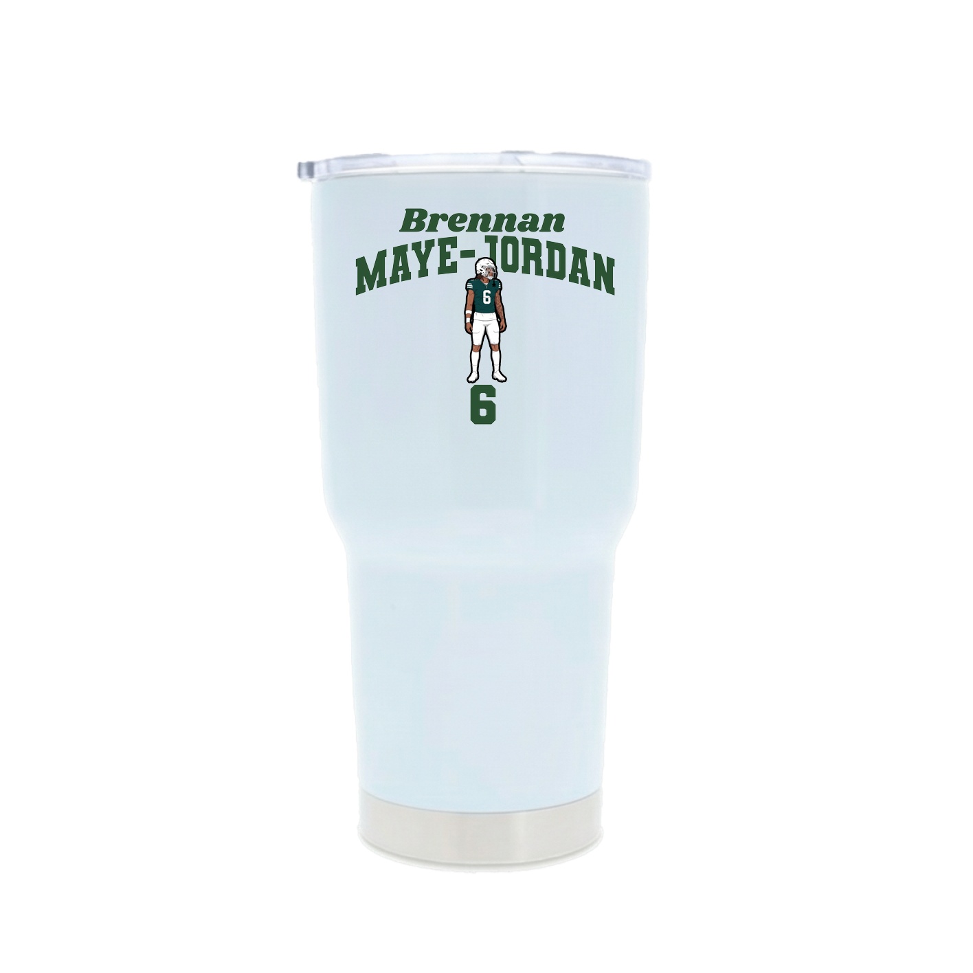 30oz Stainless Steel Tumbler — Signature Arch in White