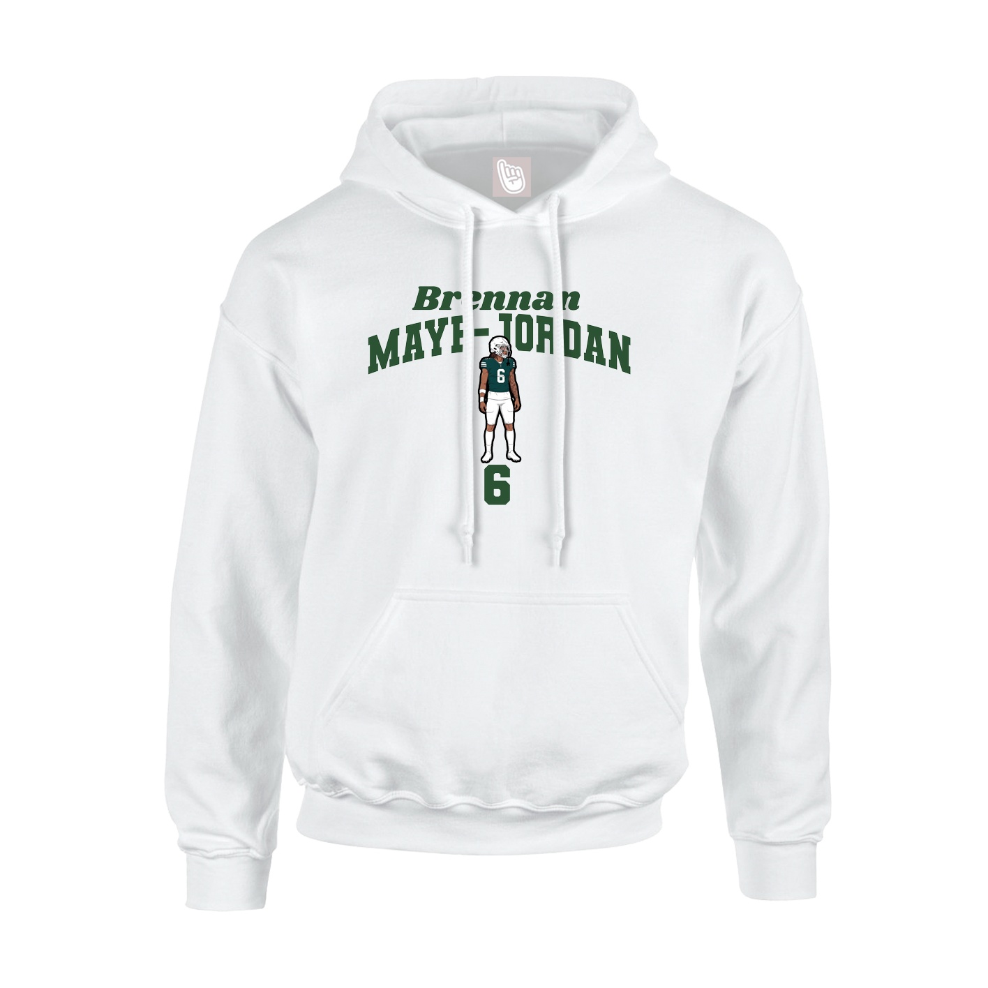 Youth Hoodie — Signature Arch in White