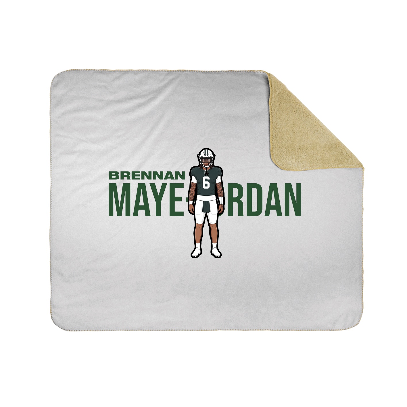 Throw Blanket — Player Name in White