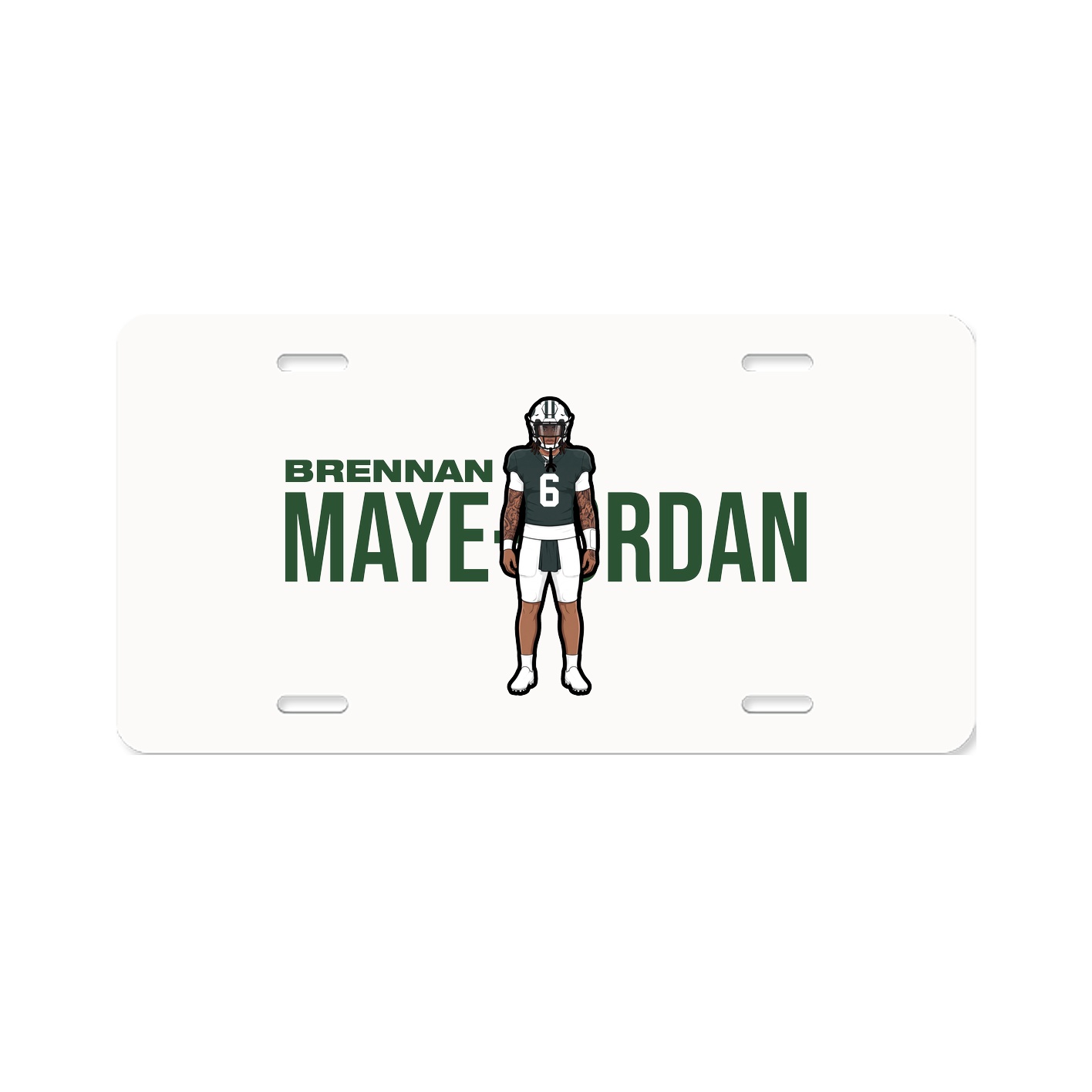 License Plate — Player Name in Classic