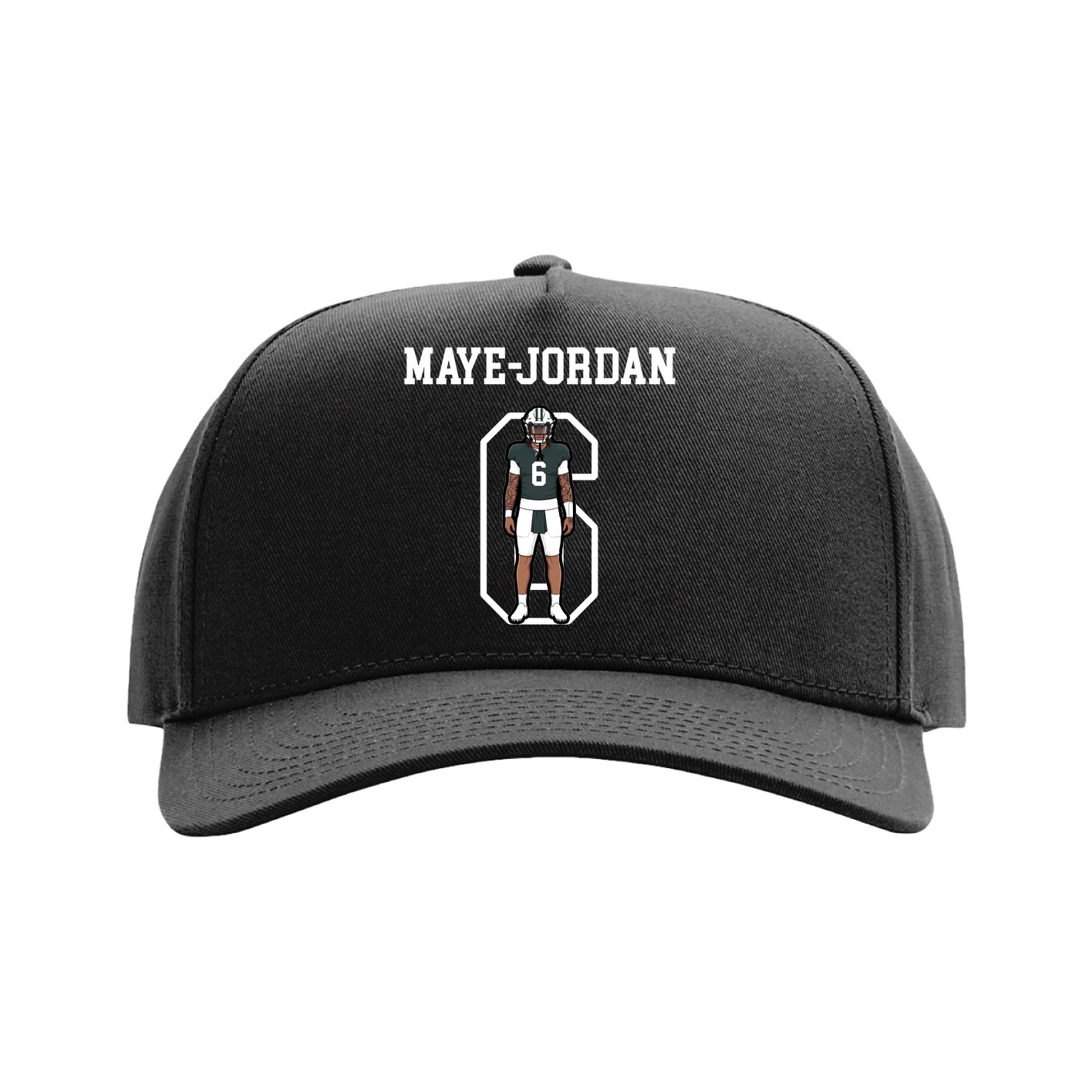 Full Fabric Five-Panel Champ Cap — Shirsey in Black