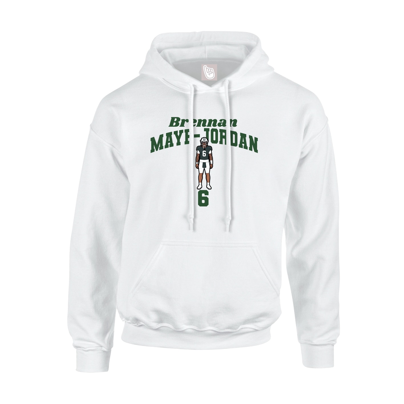 Youth Hoodie — Signature Arch in White