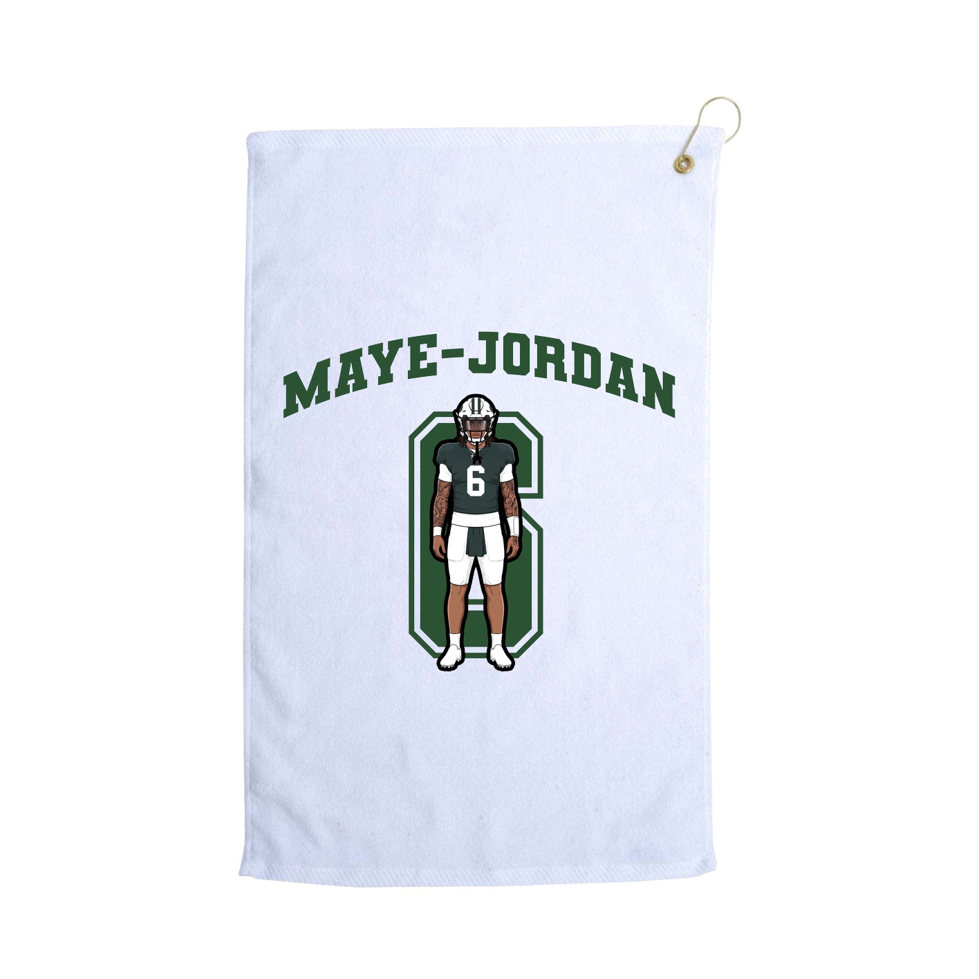 Golf Towel — Number in White