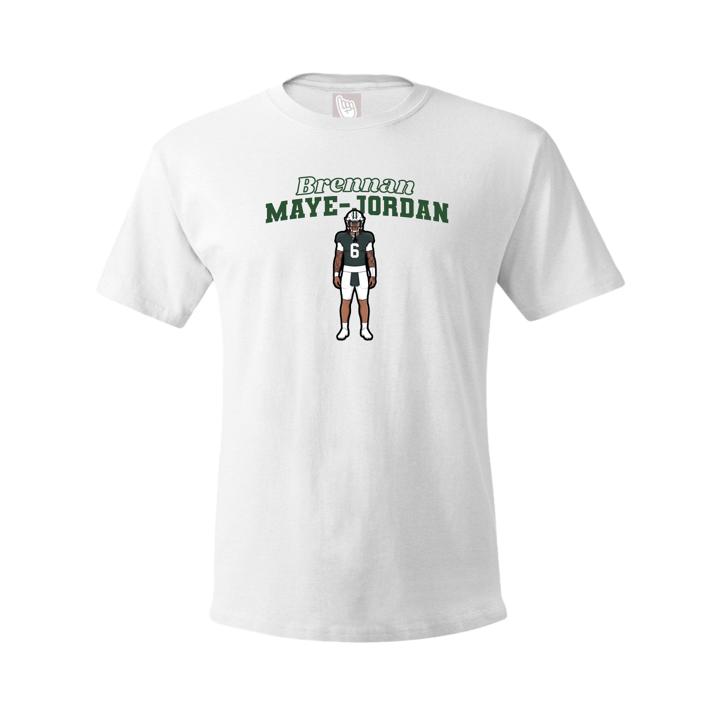 Youth Tee — Name Arch in White