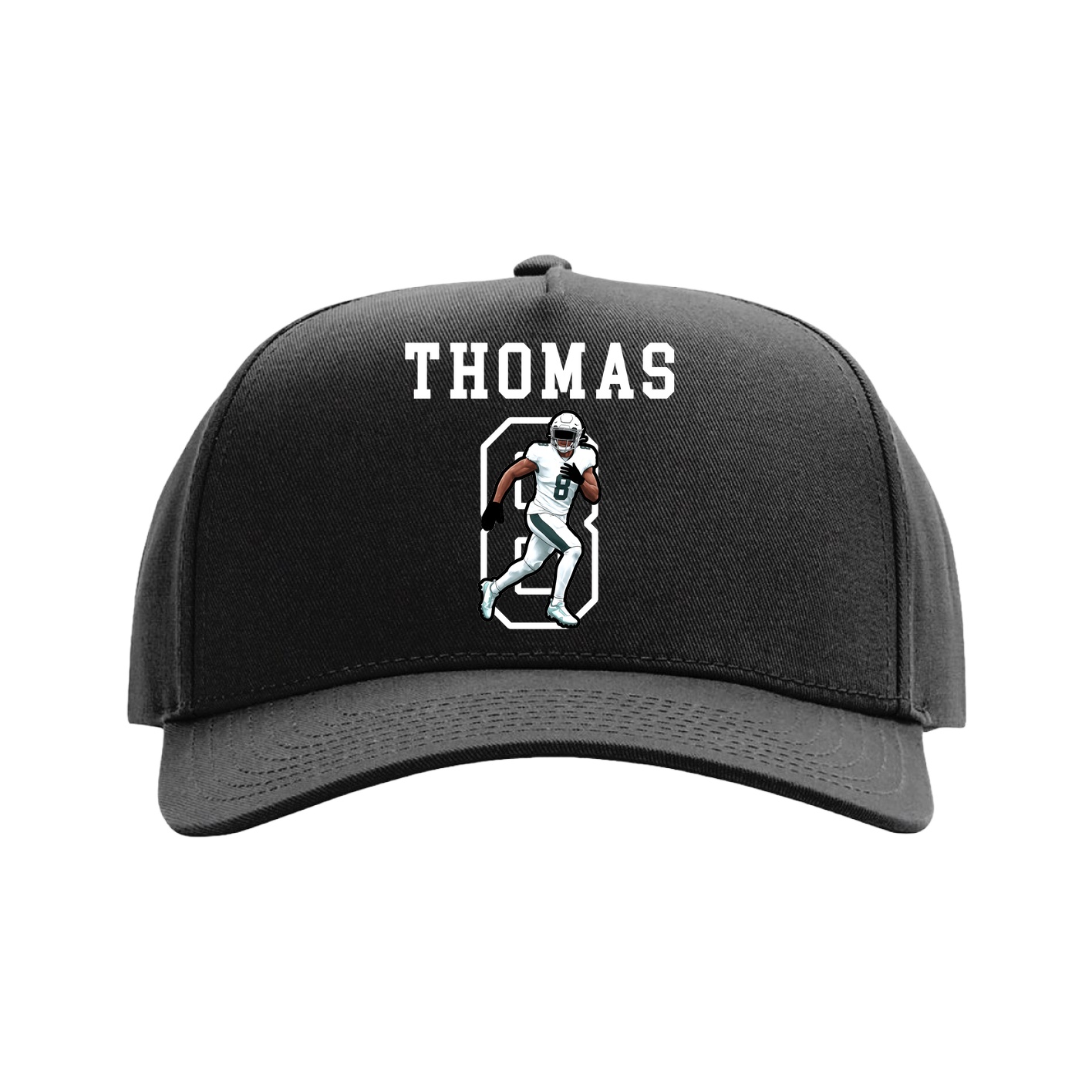 Full Fabric Five-Panel Champ Cap — Shirsey in Black