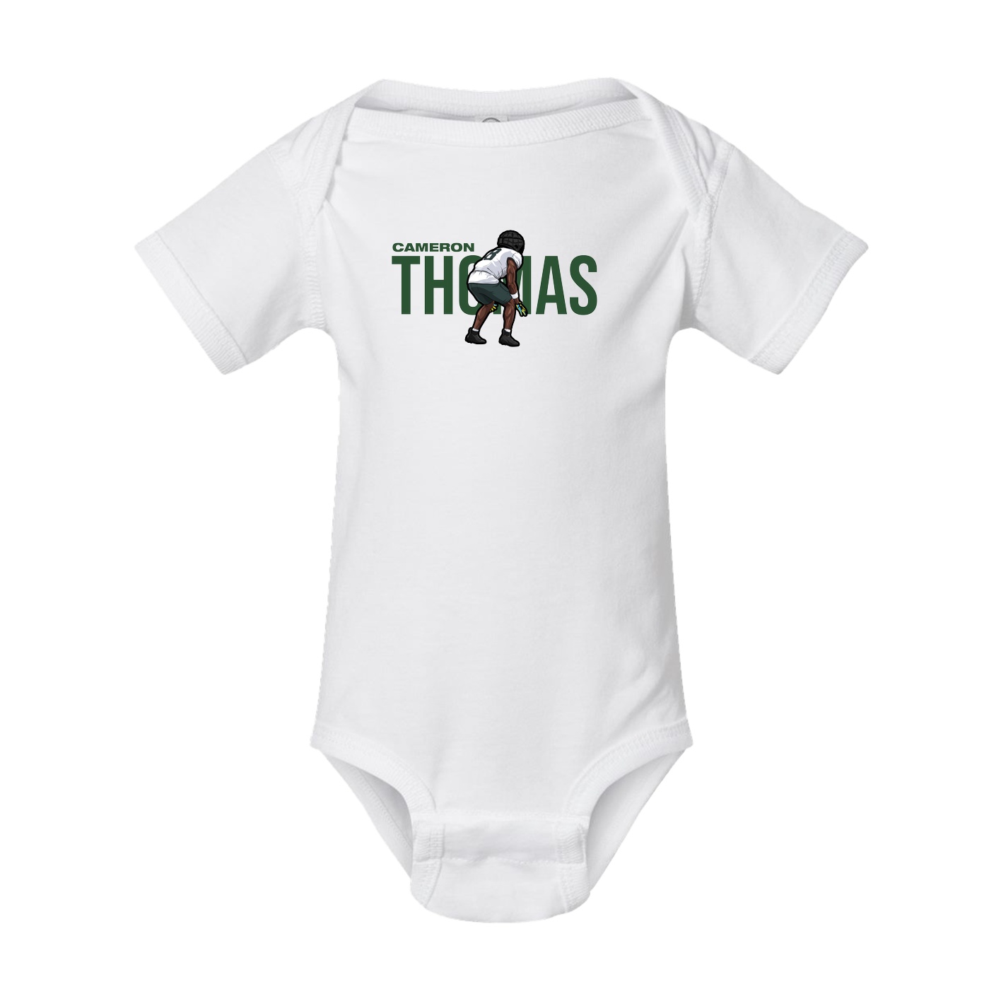 Baby Onesie — Player Name in White