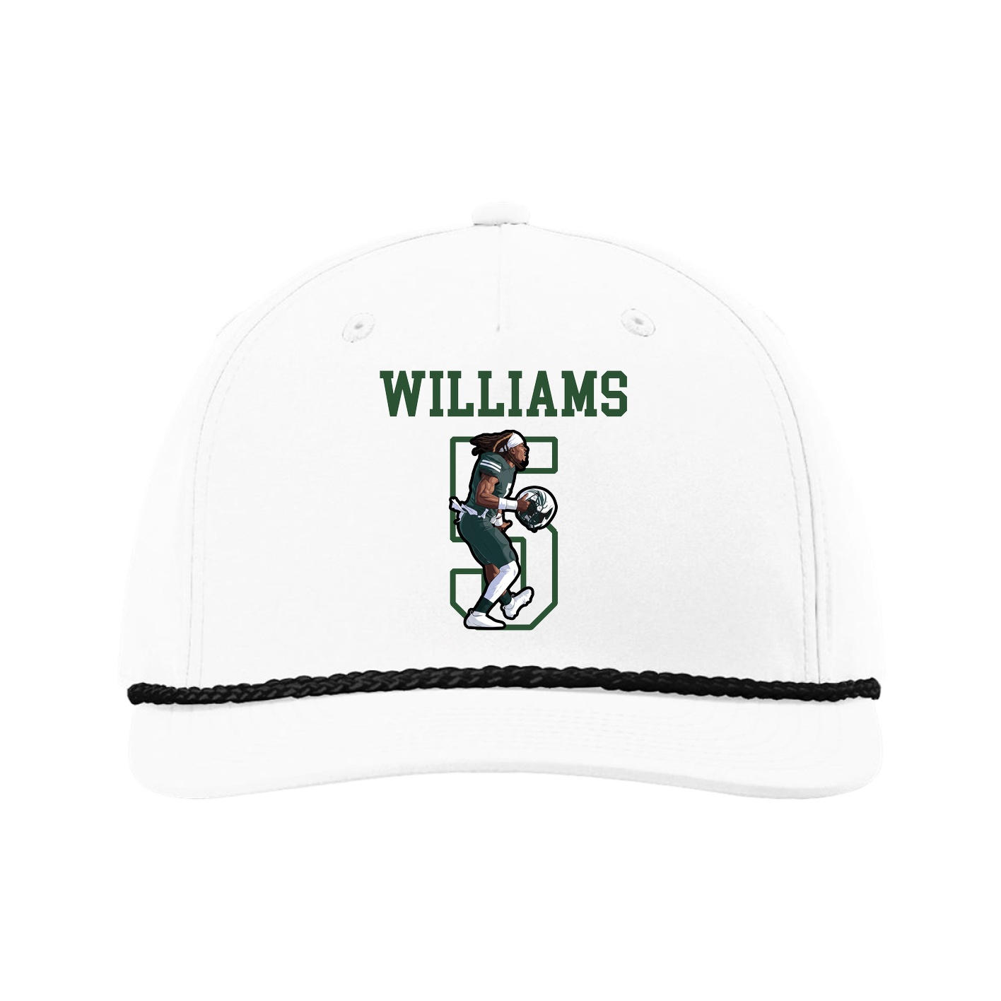 Five-Panel Classic Rope Cap — Shirsey in White