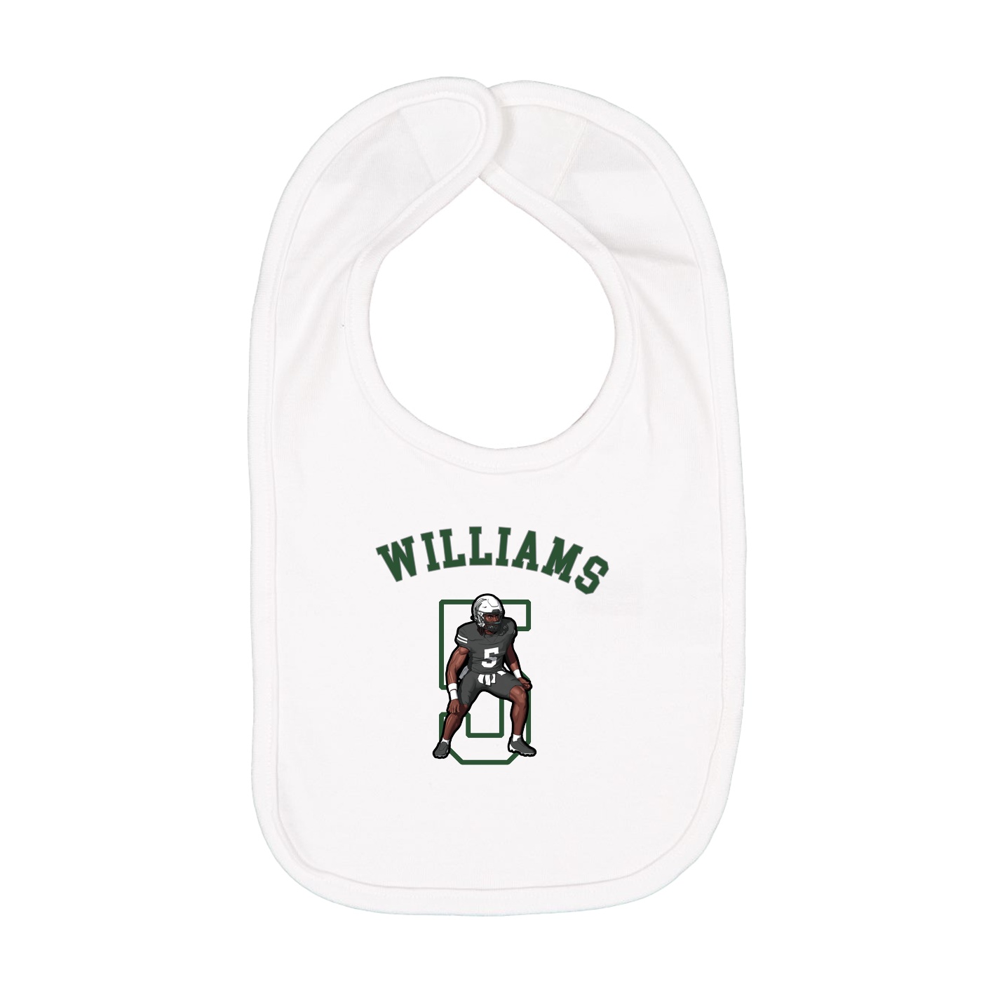 Infant Bib — Shirsey Arch in White