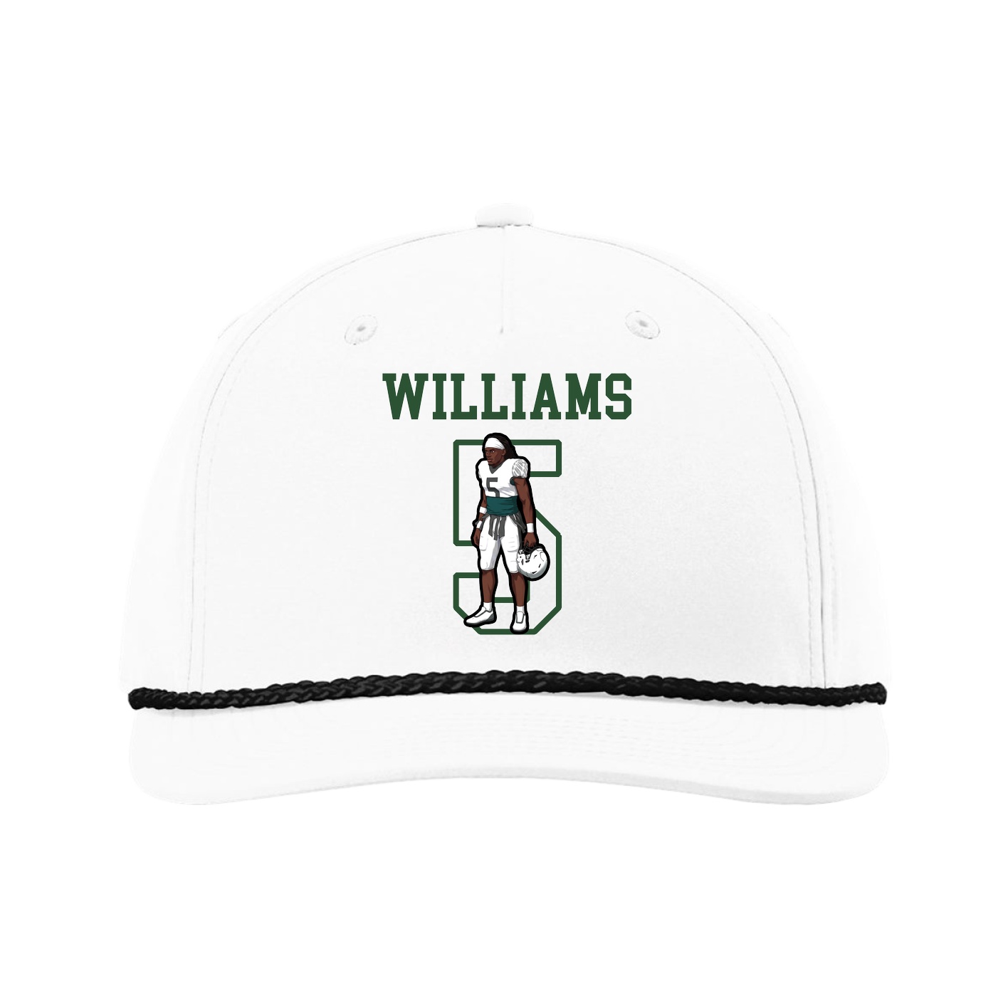 Five-Panel Classic Rope Cap — Shirsey in White