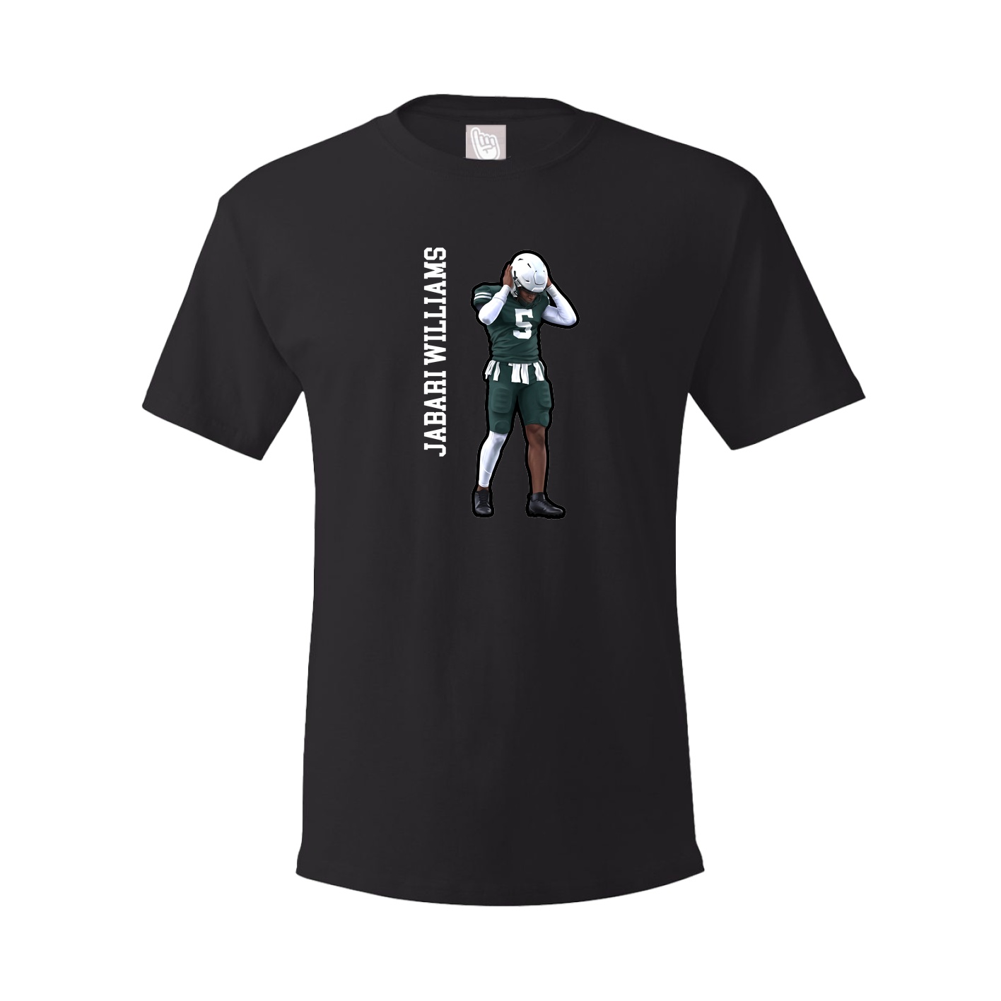 Youth Tee — Name Vertical in Black