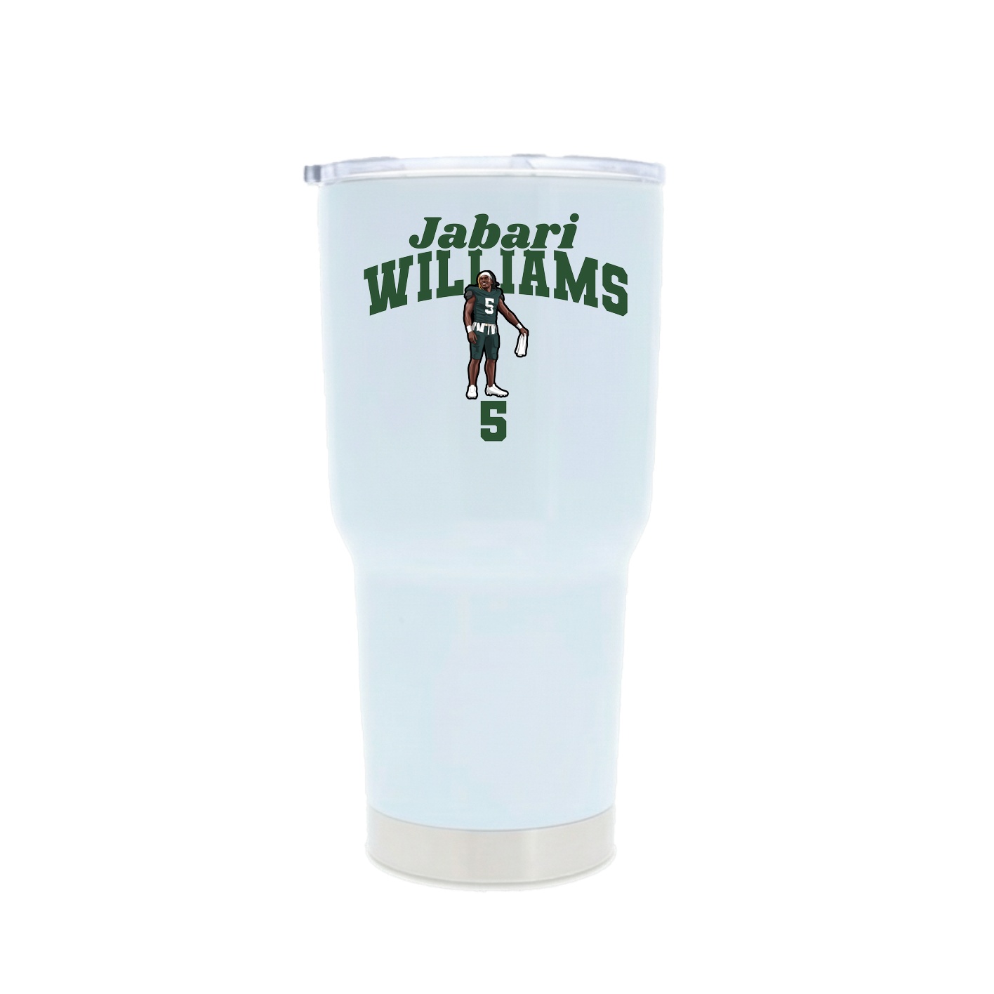 30oz Stainless Steel Tumbler — Signature Arch in White