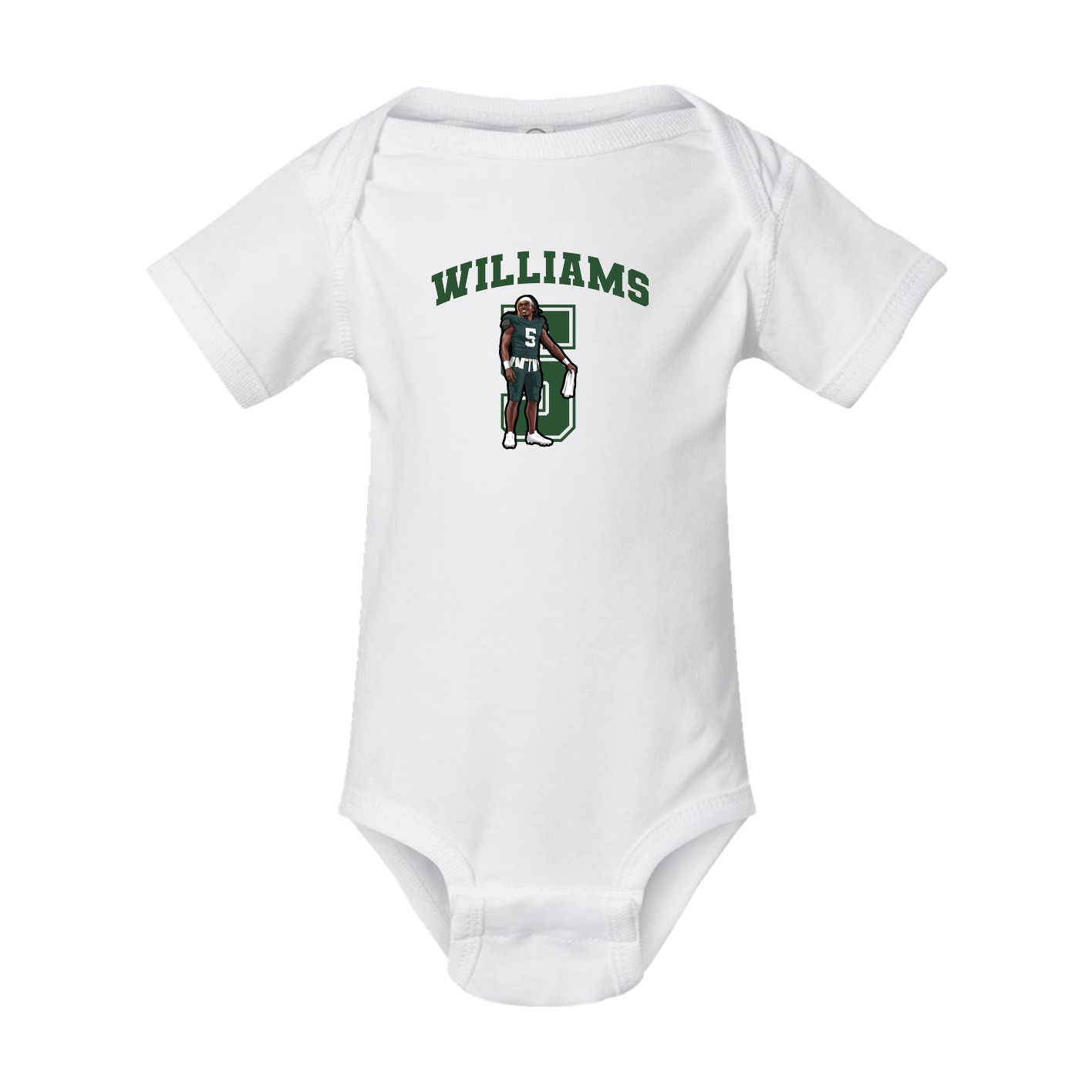 Baby Onesie — Number in White