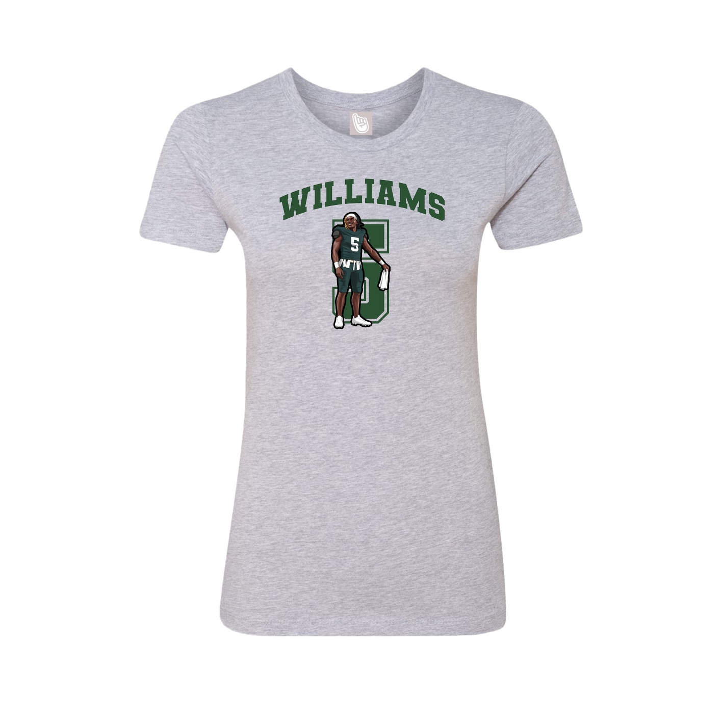 Fitted Women's Tee — Number in Grey