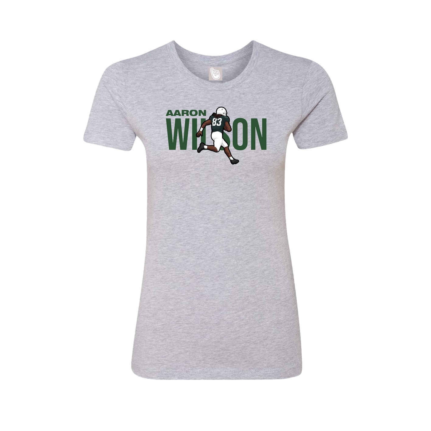 Fitted Women's Tee — Player Name in Grey