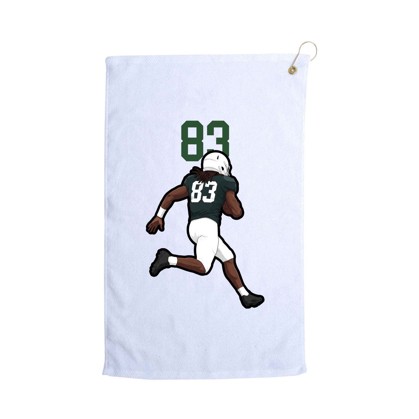Golf Towel — Number Top in White