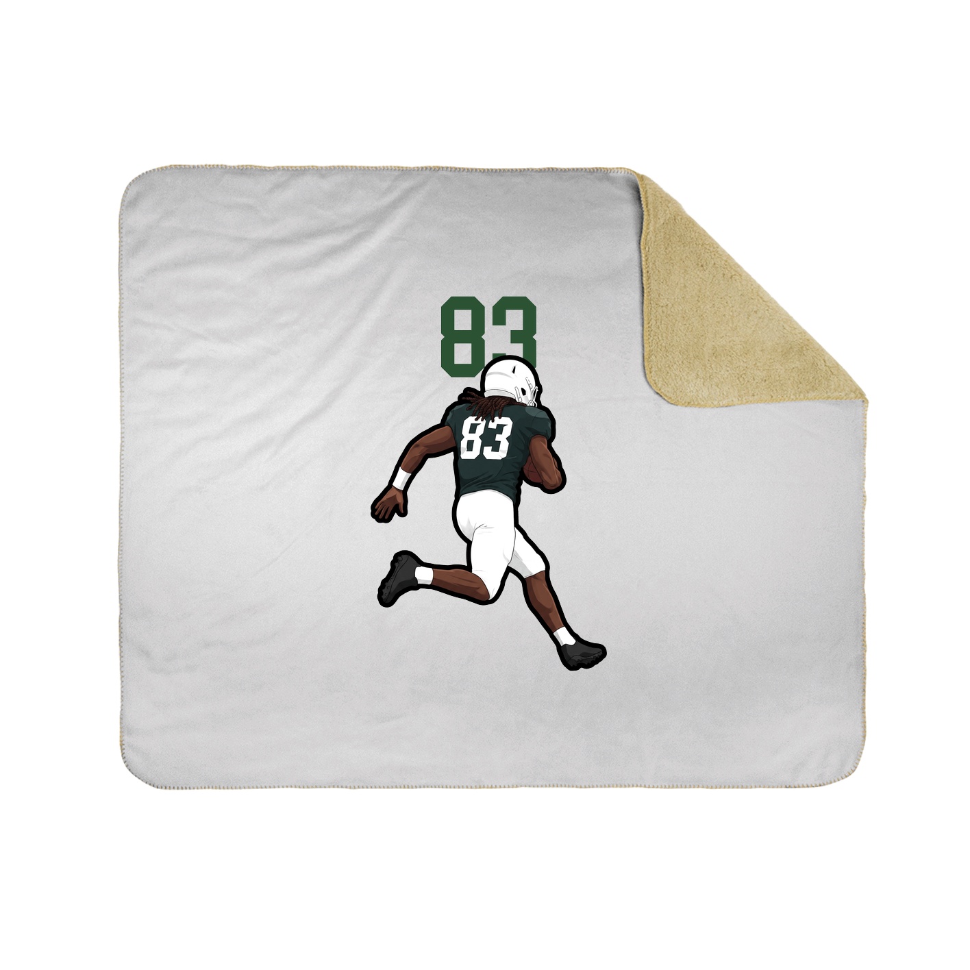 Throw Blanket — Number Top in White