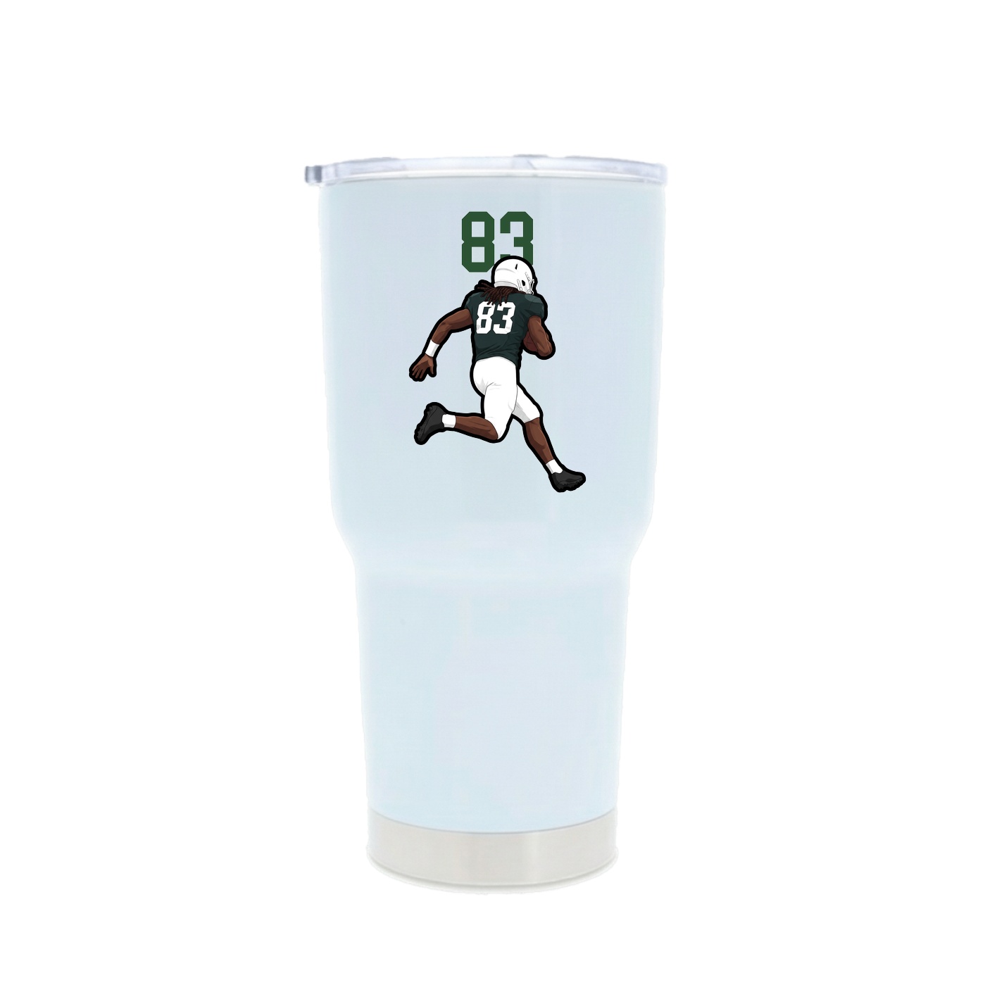 30oz Stainless Steel Tumbler — Number Top in White