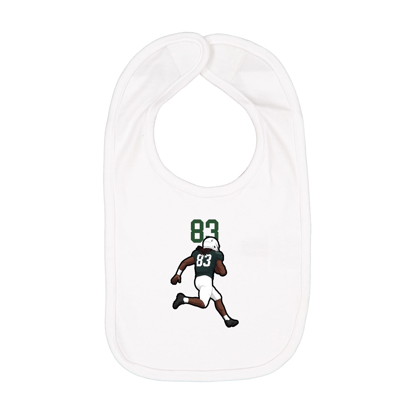 Infant Bib — Number Top in White