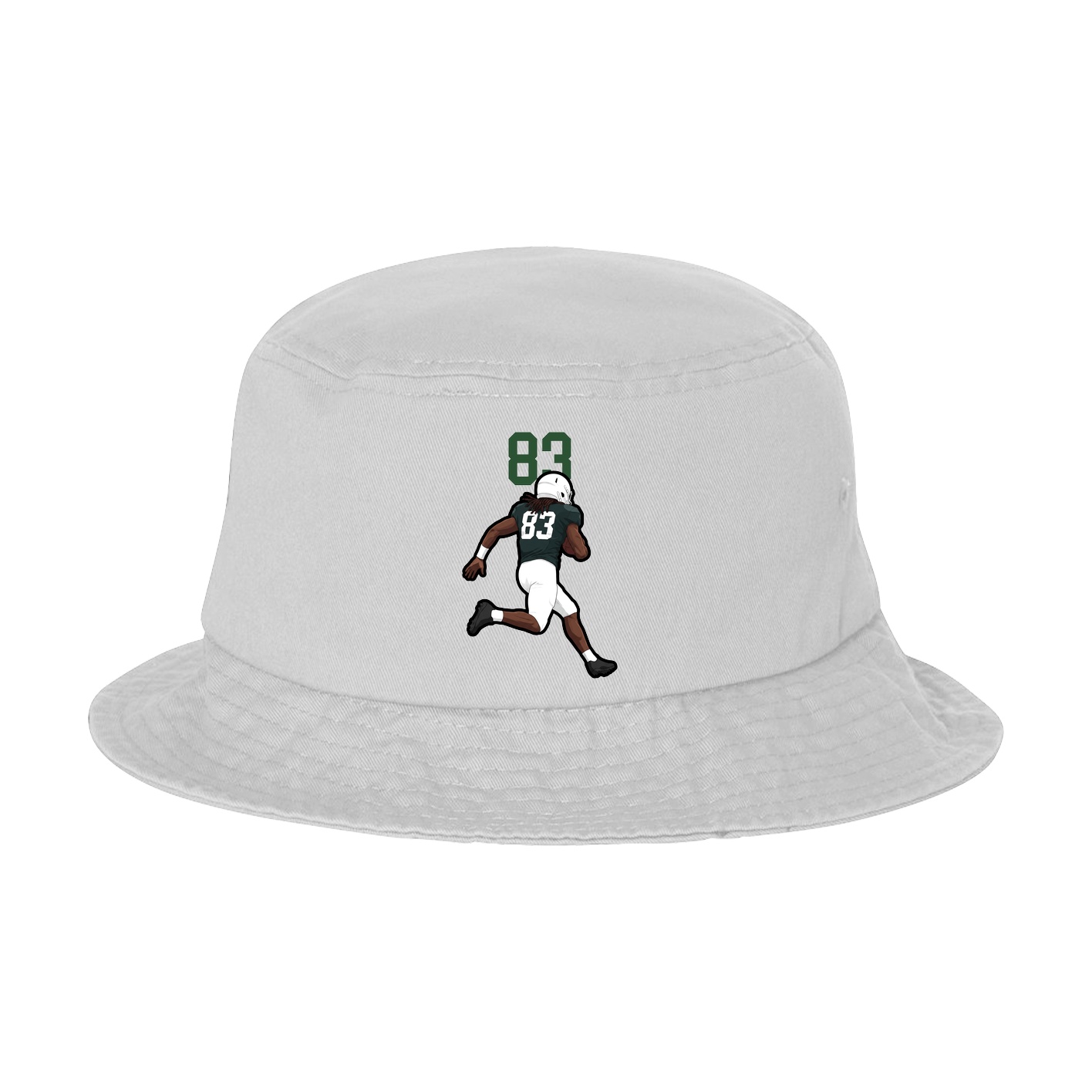 Bucket Cap — Number Top in White