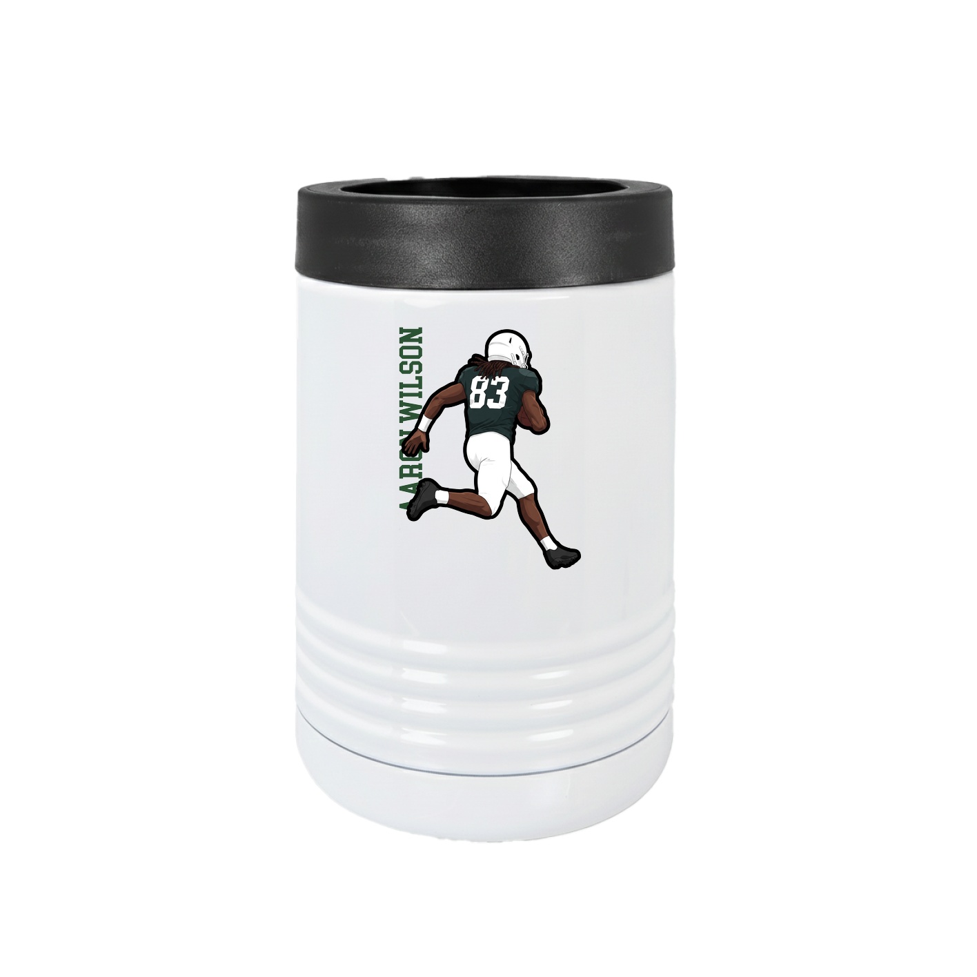 Beverage Holder — Name Vertical in White