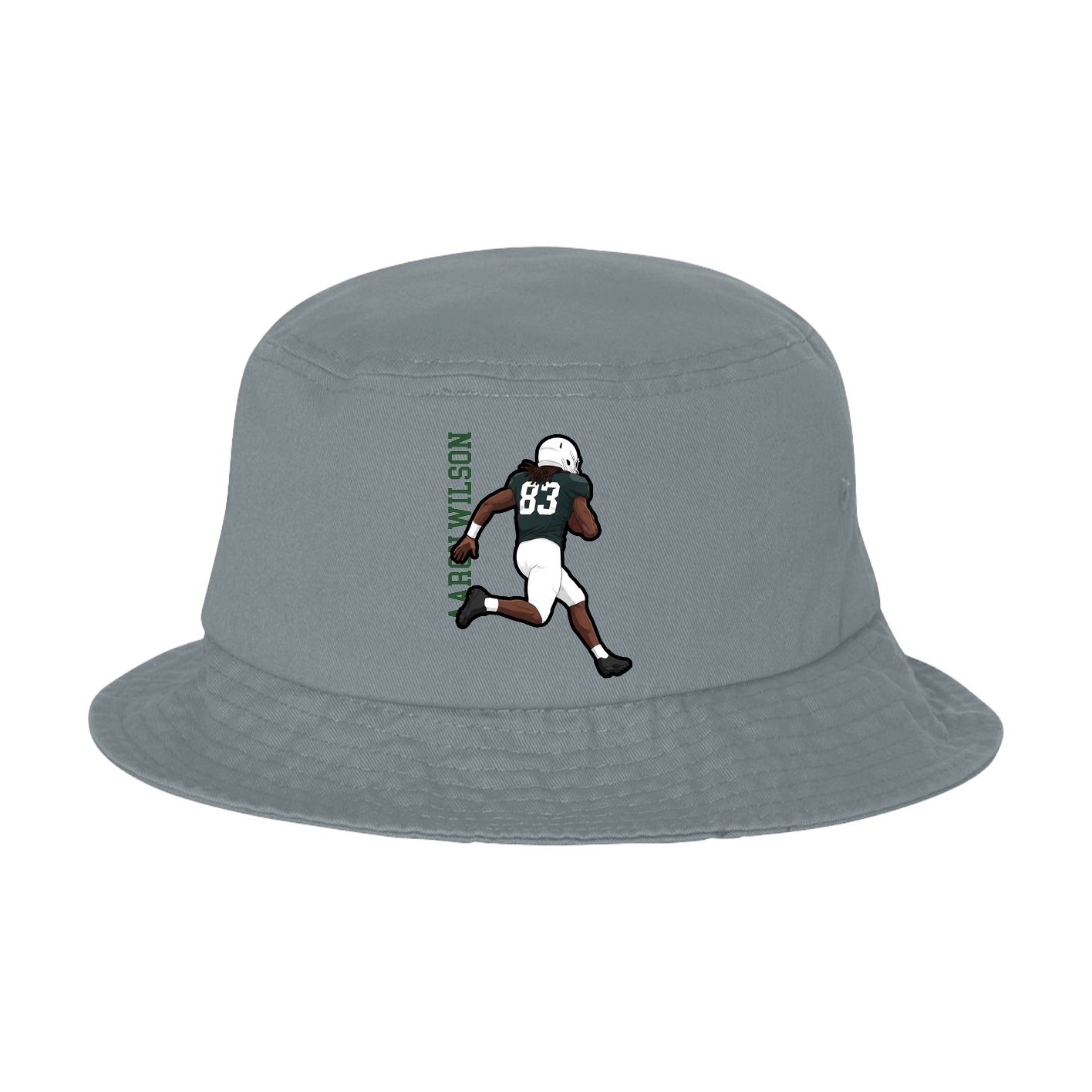Bucket Cap — Name Vertical in Grey