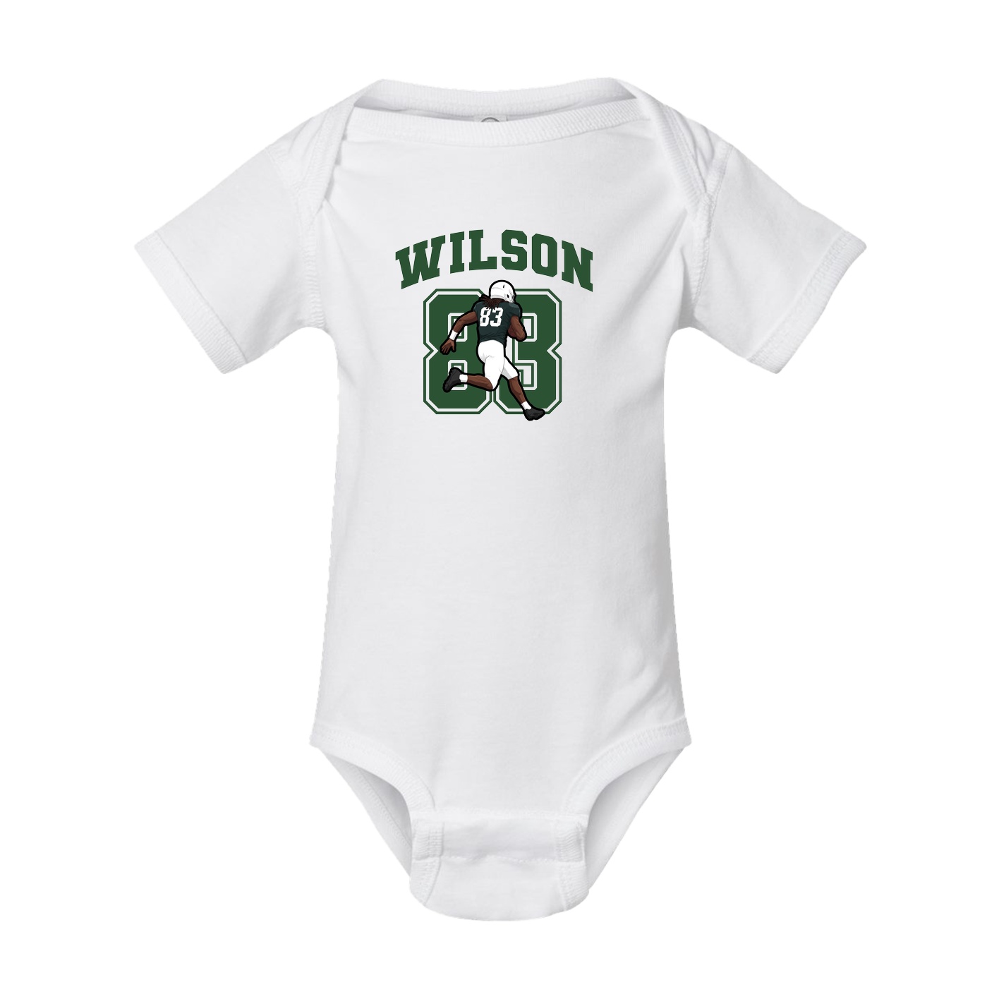 Baby Onesie — Number in White