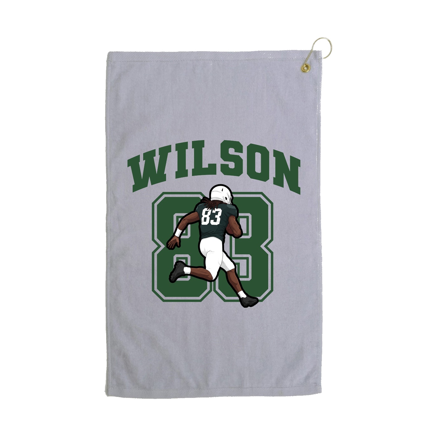 Golf Towel — Number in Grey