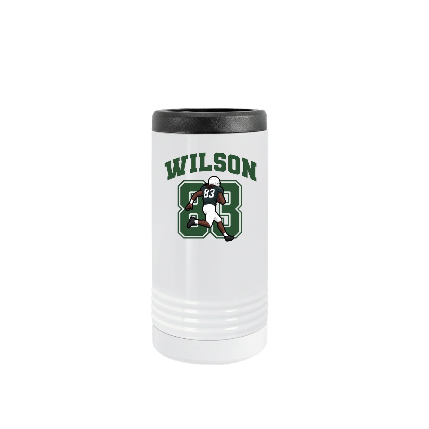Slim Beverage Holder — Number in White