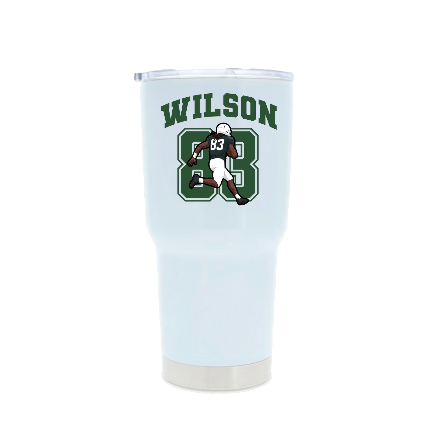 30oz Stainless Steel Tumbler — Number in White