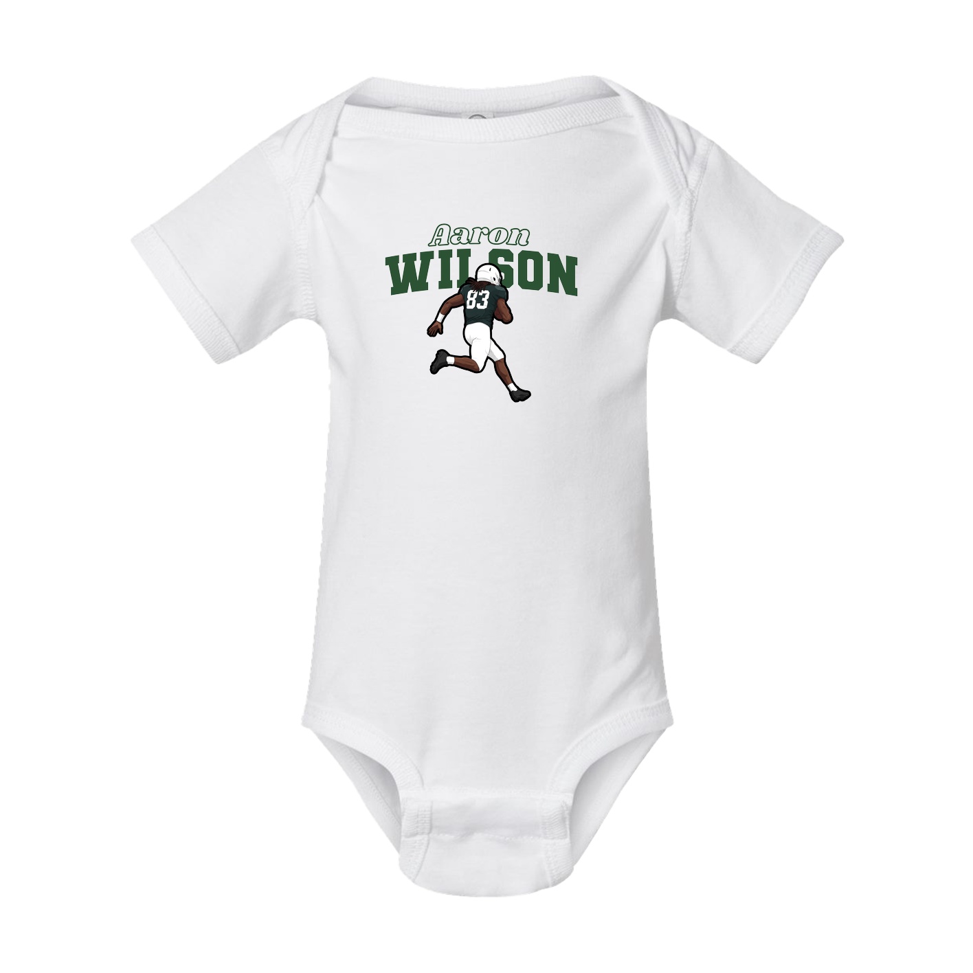 Baby Onesie — Name Arch in White