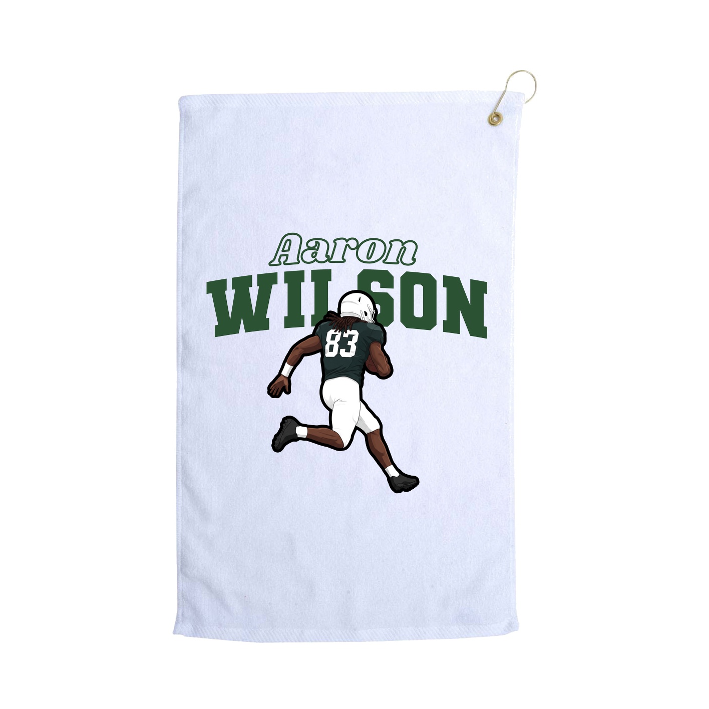 Golf Towel — Name Arch in White