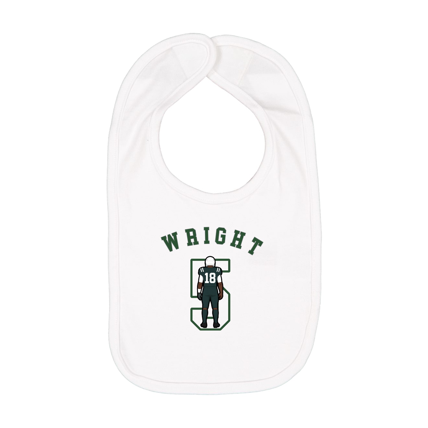 Infant Bib — Shirsey Arch in White