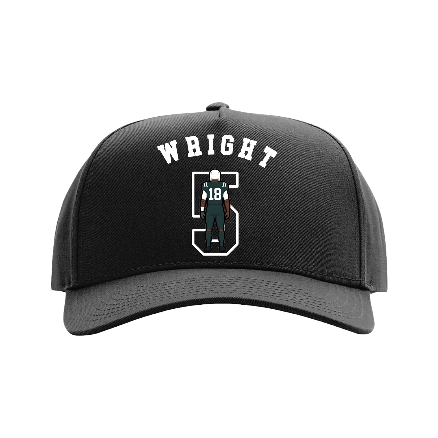 Full Fabric Five-Panel Champ Cap — Shirsey Arch in Black