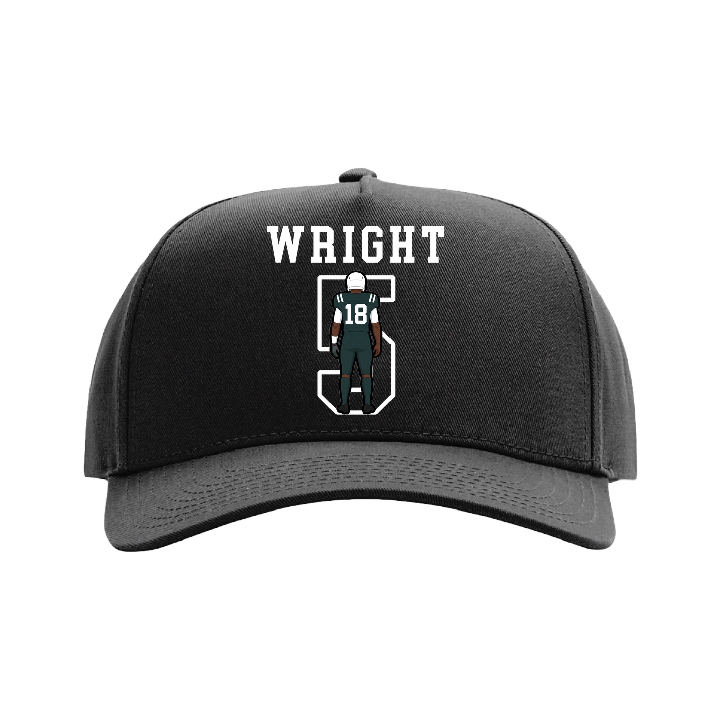Full Fabric Five-Panel Champ Cap — Shirsey in Black