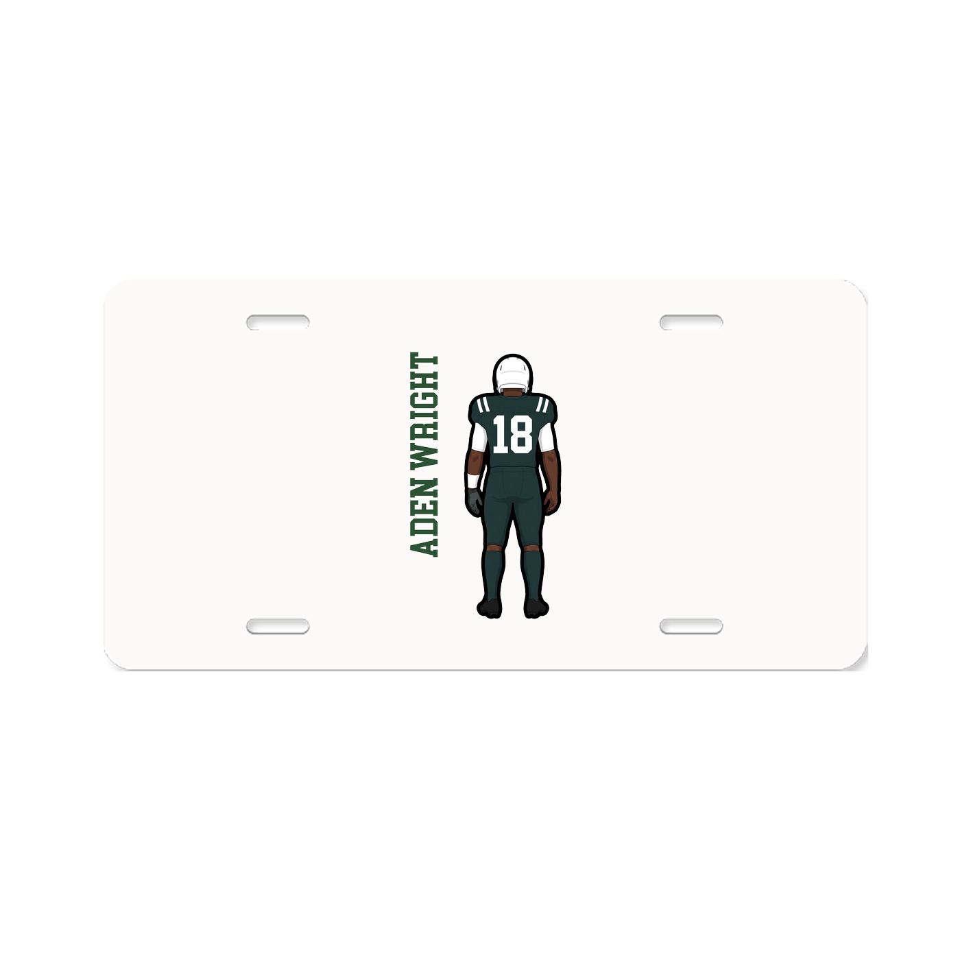 License Plate — Name Vertical in Classic