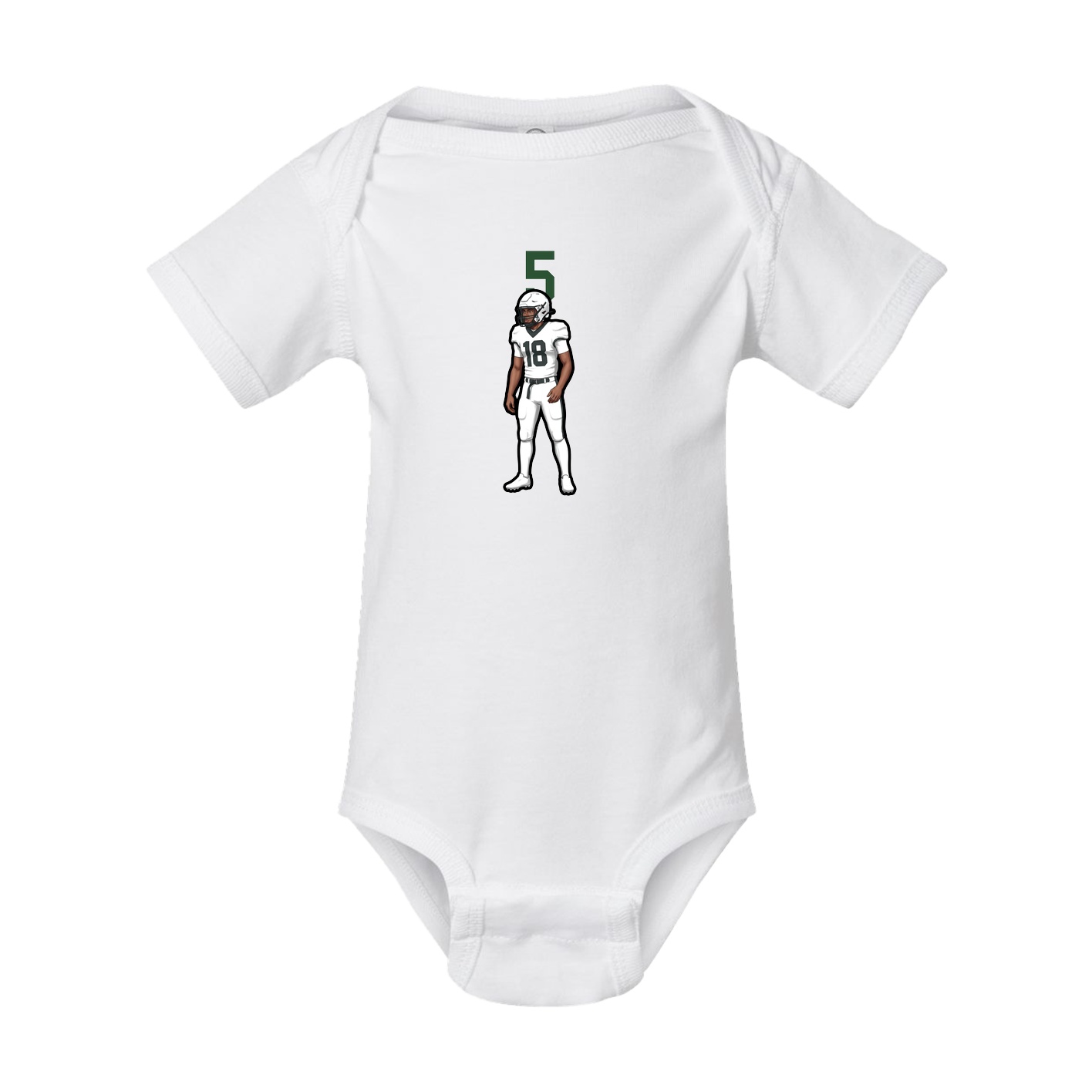 Baby Onesie — Number Top in White