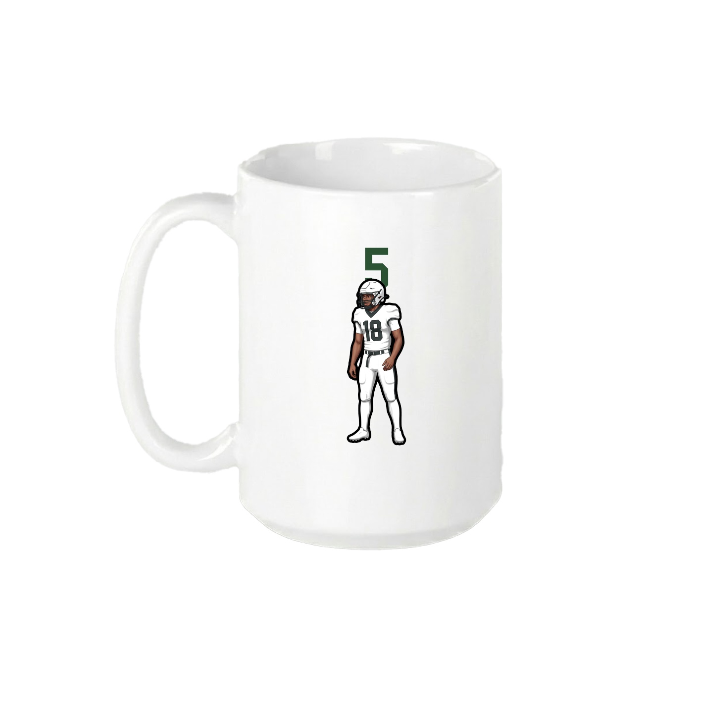 15oz Coffee Mug — Number Top in White