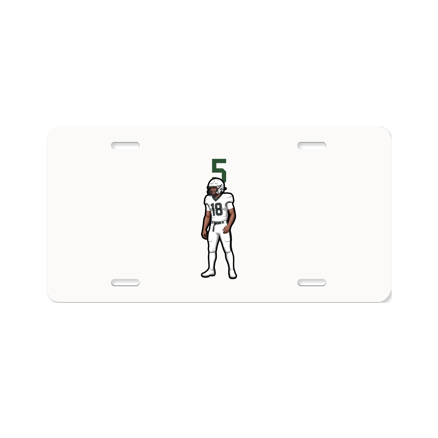 License Plate — Number Top in Classic