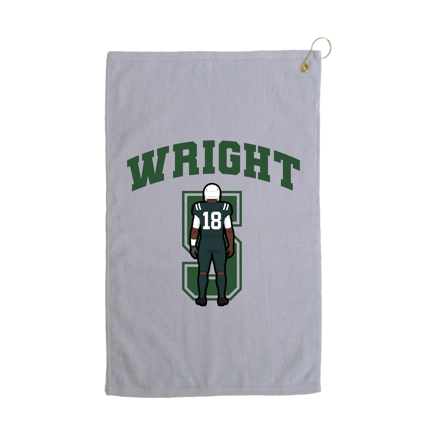 Golf Towel — Number in Grey