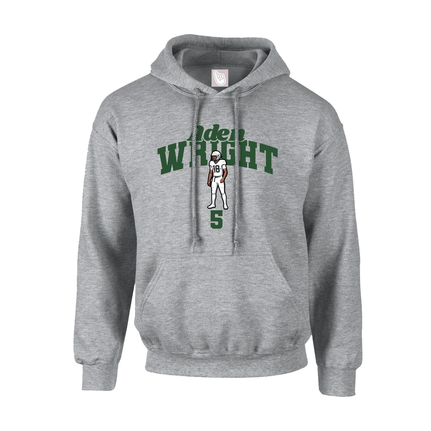 Youth Hoodie — Signature Arch in Grey