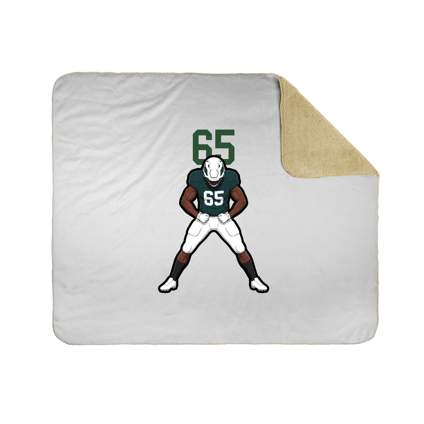 Throw Blanket — Number Top in White