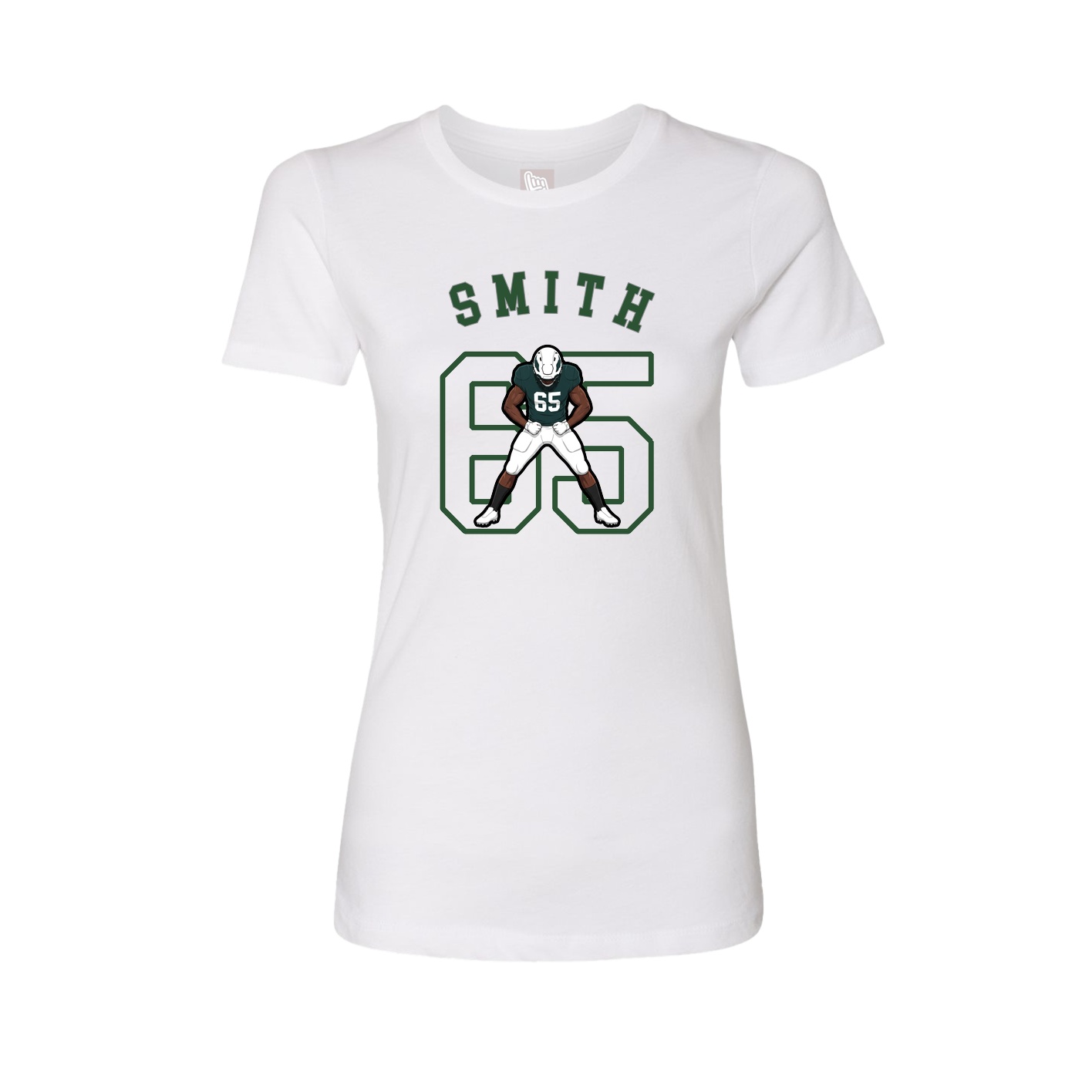 Fitted Women's Tee — Shirsey Arch in White