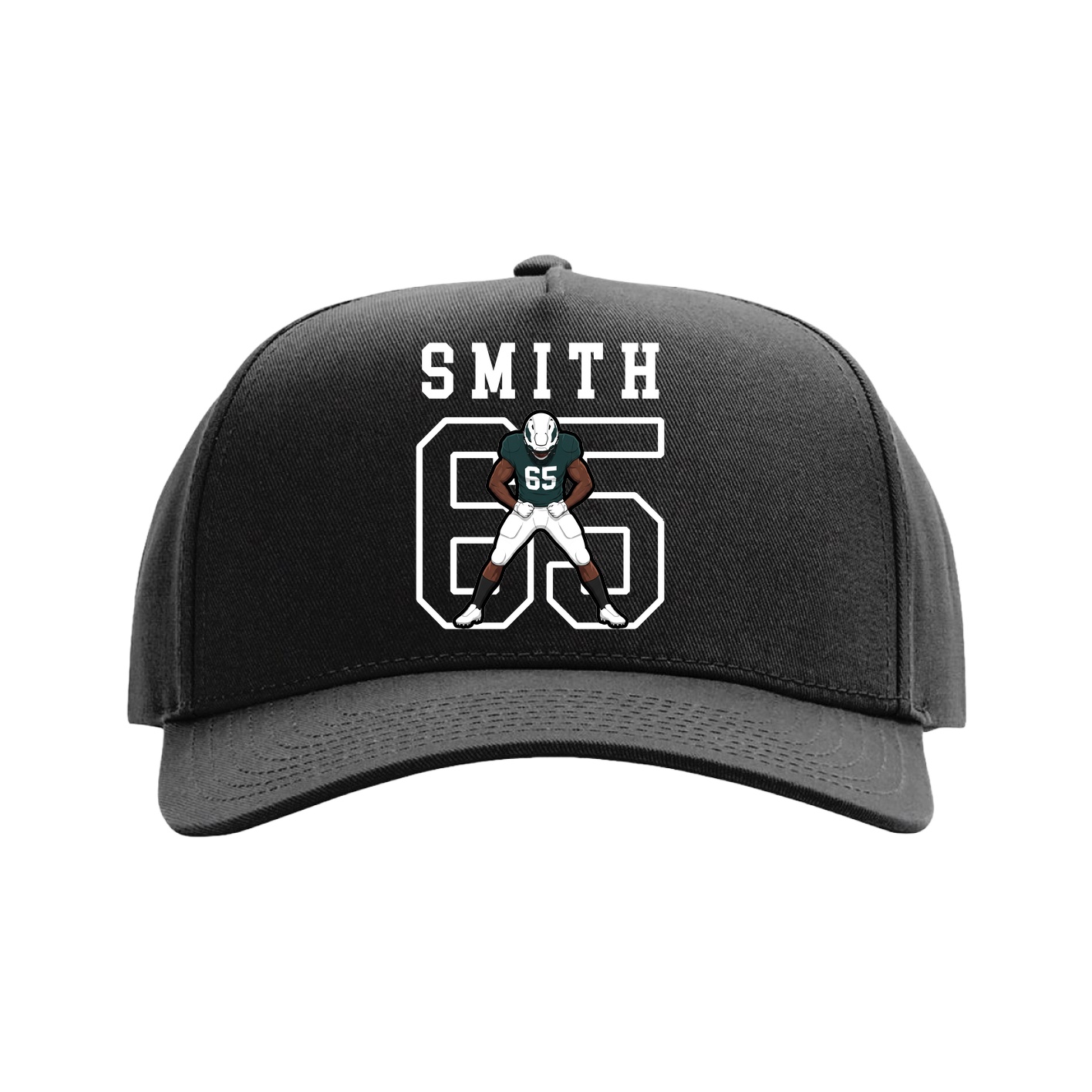 Full Fabric Five-Panel Champ Cap — Shirsey in Black