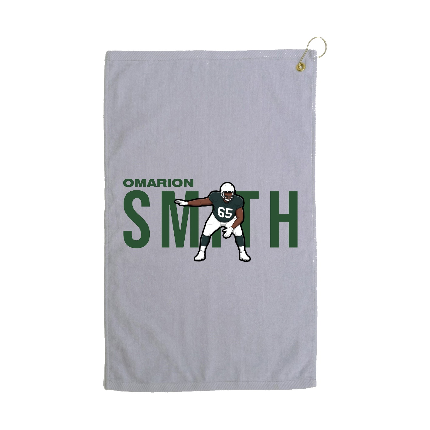 Golf Towel — Player Name in Grey